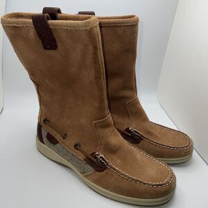 Sperry Brown Leather Top-Sider Sandfish Woman’s Boots Size 6.5